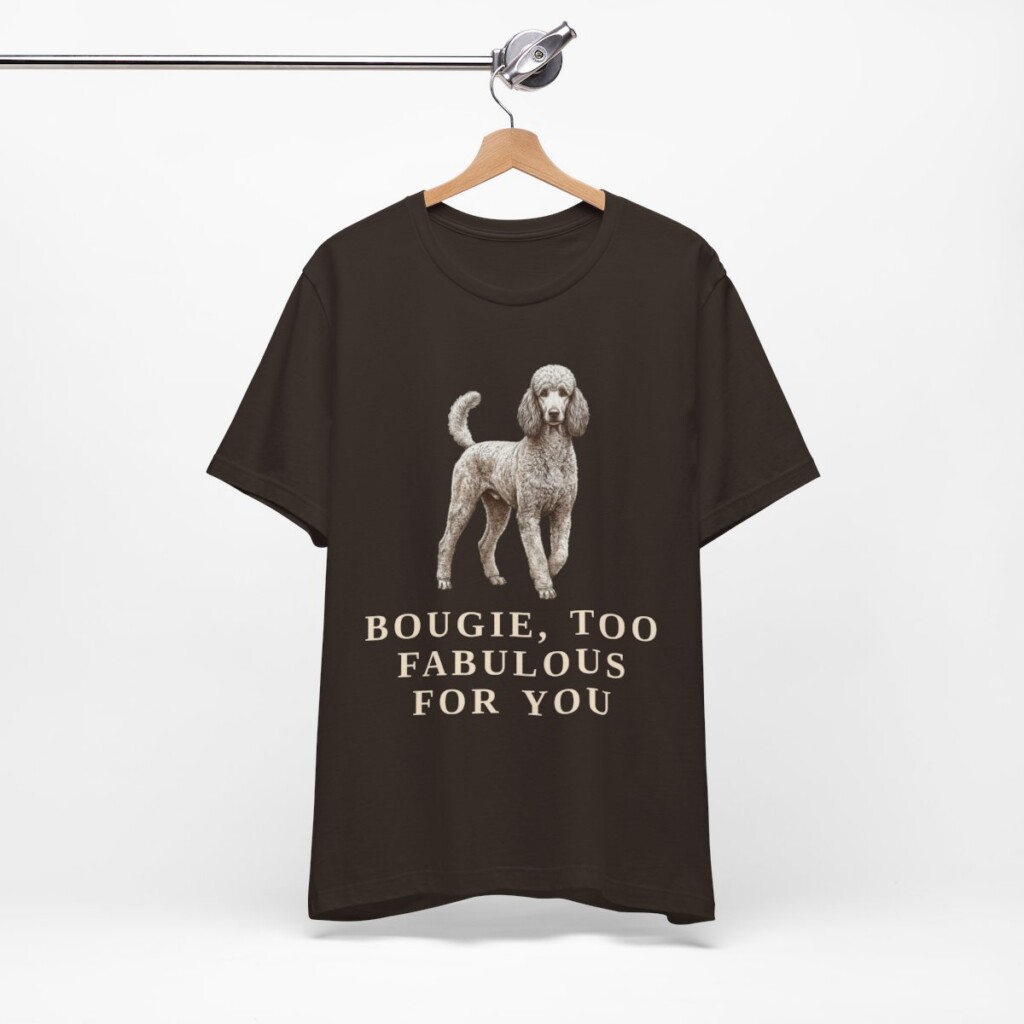 Poodle Humor Shirt, Vintage Dog Sketch Tee, Dog Humor Gift