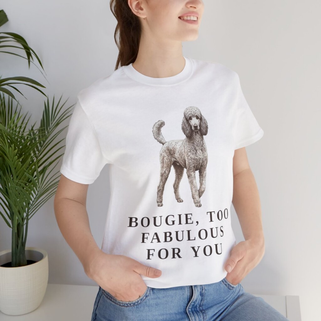 Poodle Humor Shirt, Vintage Dog Sketch Tee, Dog Humor Gift