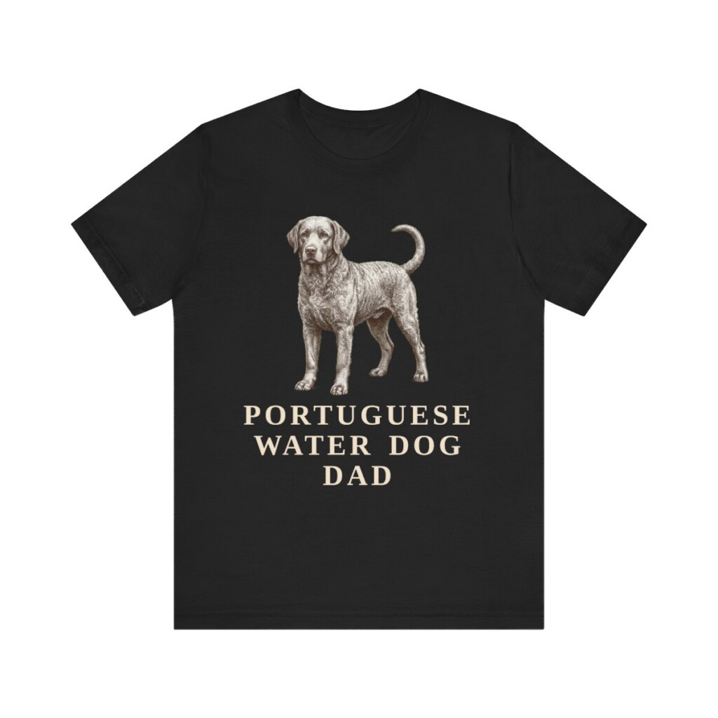 Portuguese Water Dog Dad Shirt, Vintage Dog Sketch Tee, Dog Dad Gift