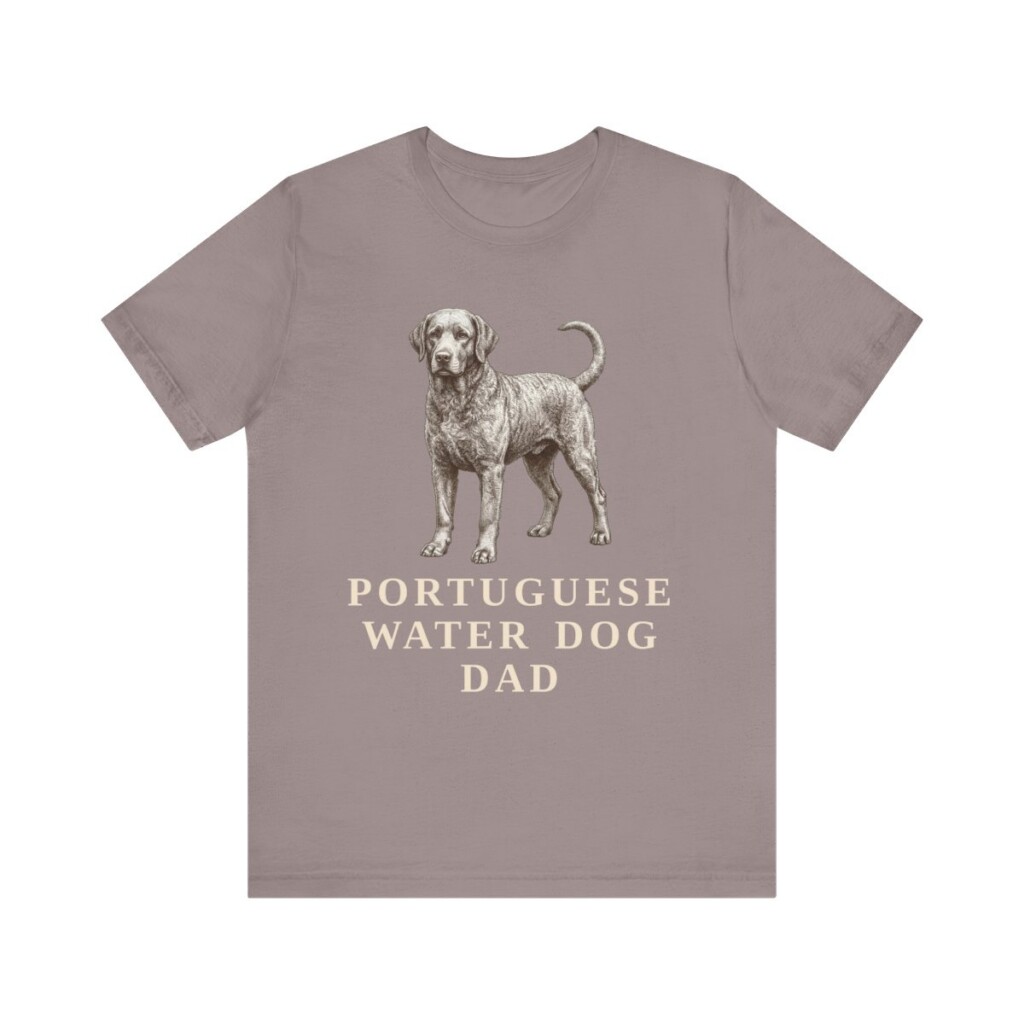 Portuguese Water Dog Dad Shirt, Vintage Dog Sketch Tee, Dog Dad Gift
