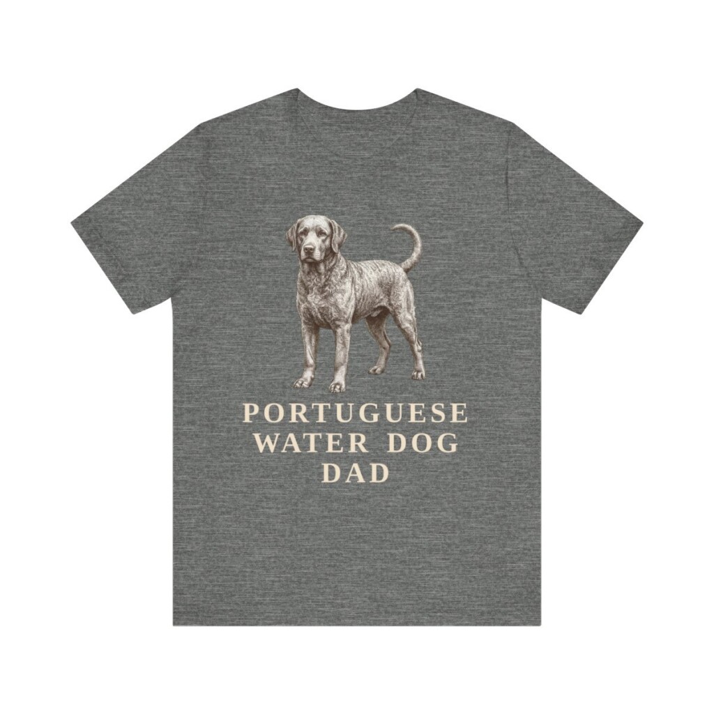 Portuguese Water Dog Dad Shirt, Vintage Dog Sketch Tee, Dog Dad Gift
