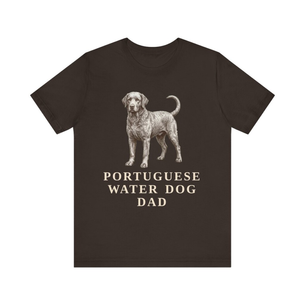 Portuguese Water Dog Dad Shirt, Vintage Dog Sketch Tee, Dog Dad Gift