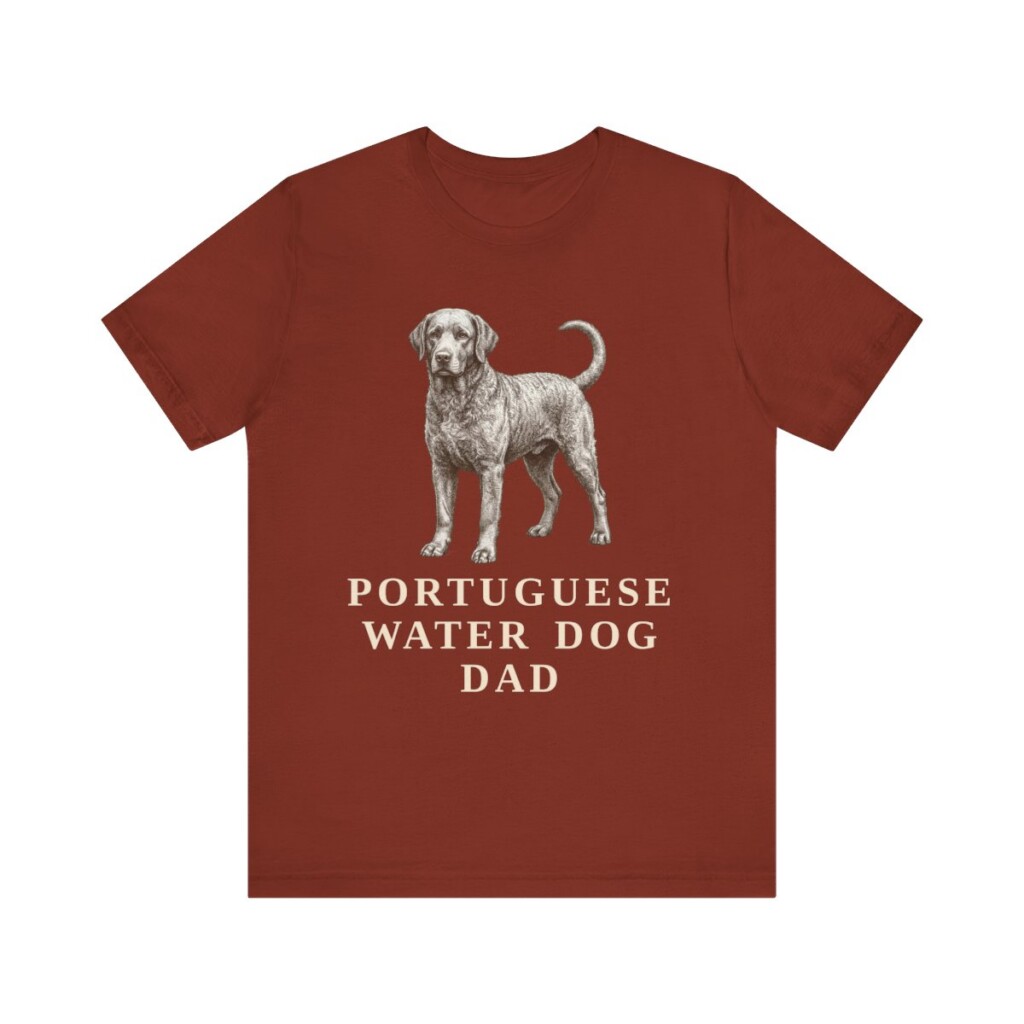 Portuguese Water Dog Dad Shirt, Vintage Dog Sketch Tee, Dog Dad Gift