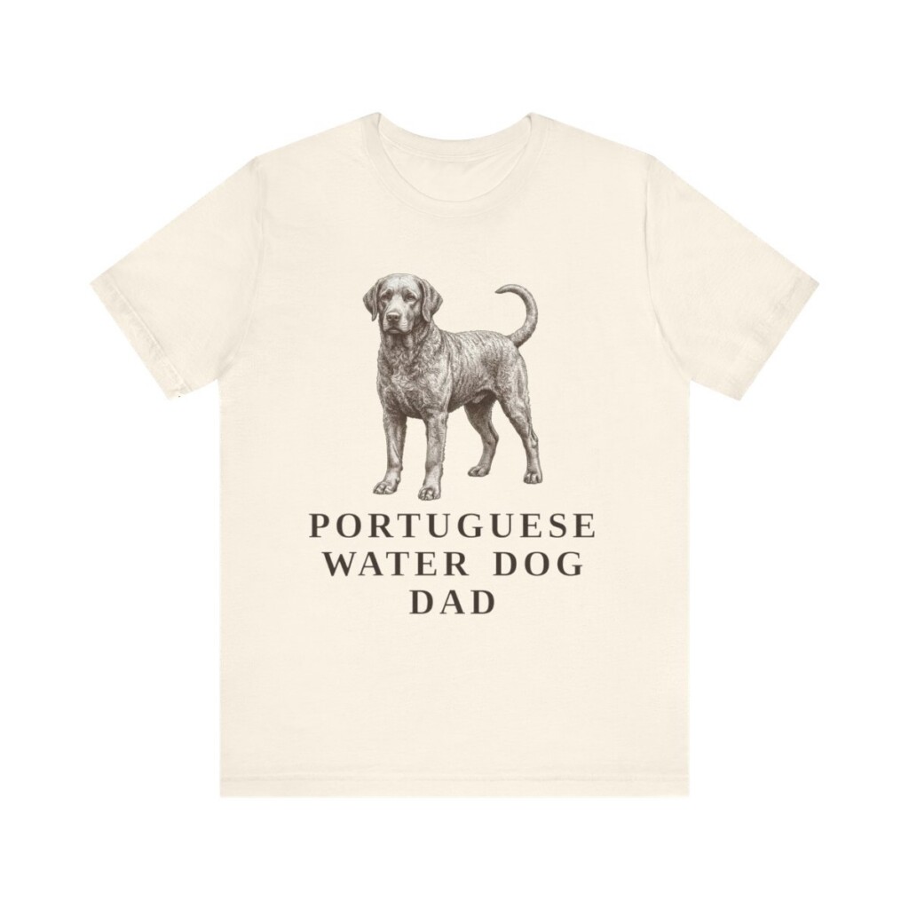 Portuguese Water Dog Dad Shirt, Vintage Dog Sketch Tee, Dog Dad Gift