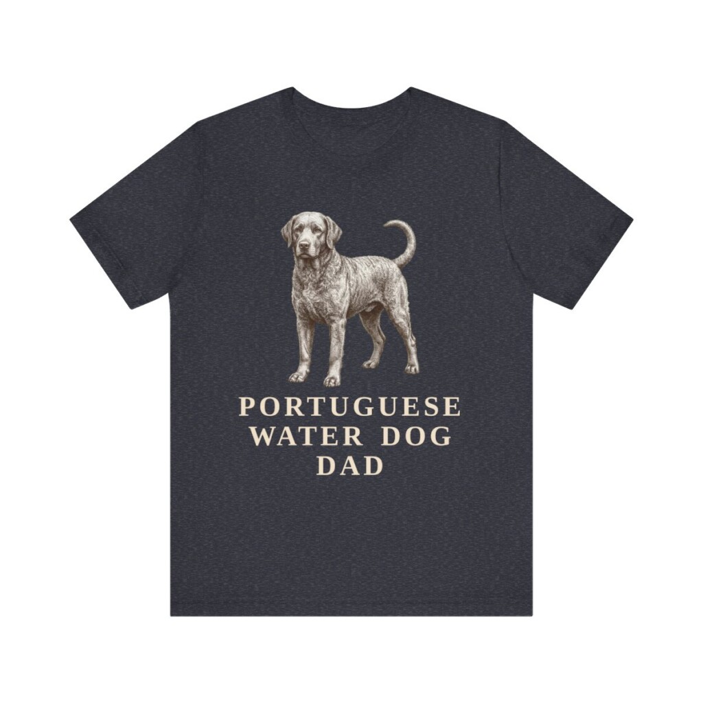Portuguese Water Dog Dad Shirt, Vintage Dog Sketch Tee, Dog Dad Gift