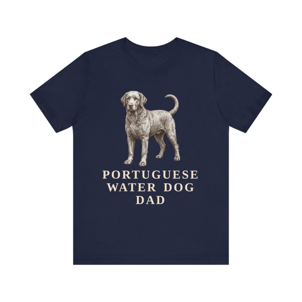 Portuguese Water Dog Dad Shirt, Vintage Dog Sketch Tee, Dog Dad Gift