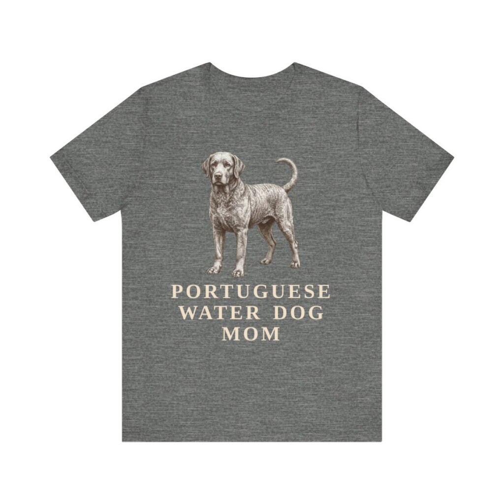 Portuguese Water Dog Mom Shirt, Vintage Dog Sketch Tee, Dog Mom Gift