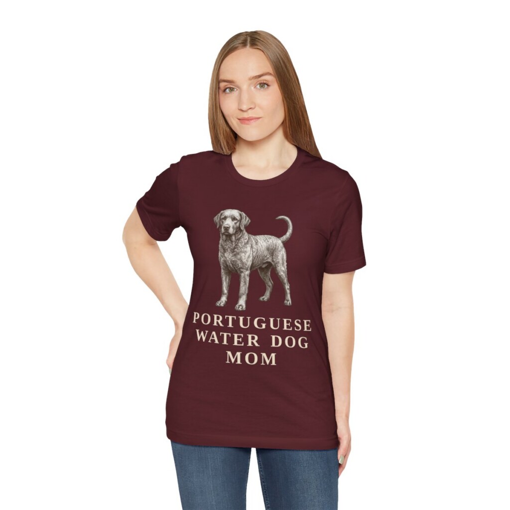 Portuguese Water Dog Mom Shirt, Vintage Dog Sketch Tee, Dog Mom Gift