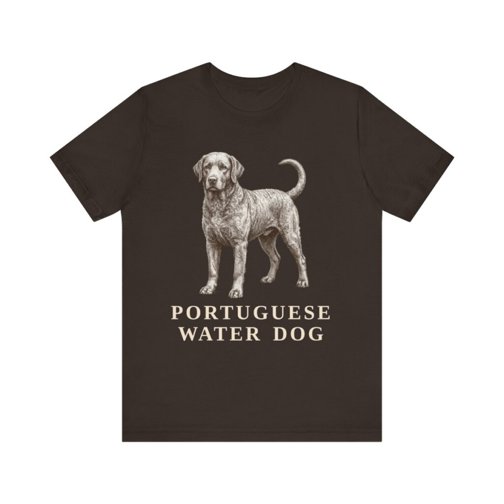 Portuguese Water Dog Lover Shirt, Vintage Dog Sketch Tee, Dog Lover Gift