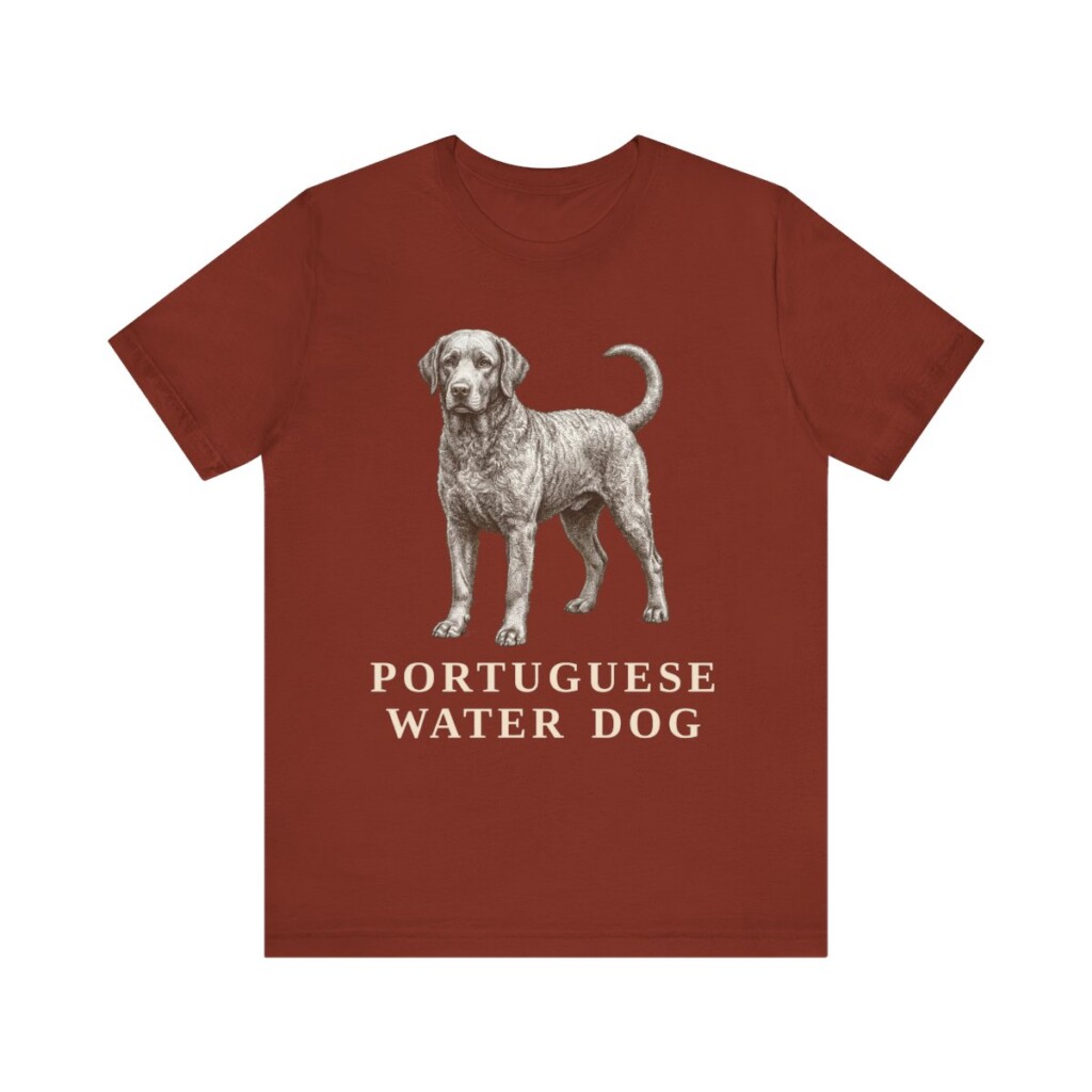 Portuguese Water Dog Lover Shirt, Vintage Dog Sketch Tee, Dog Lover Gift