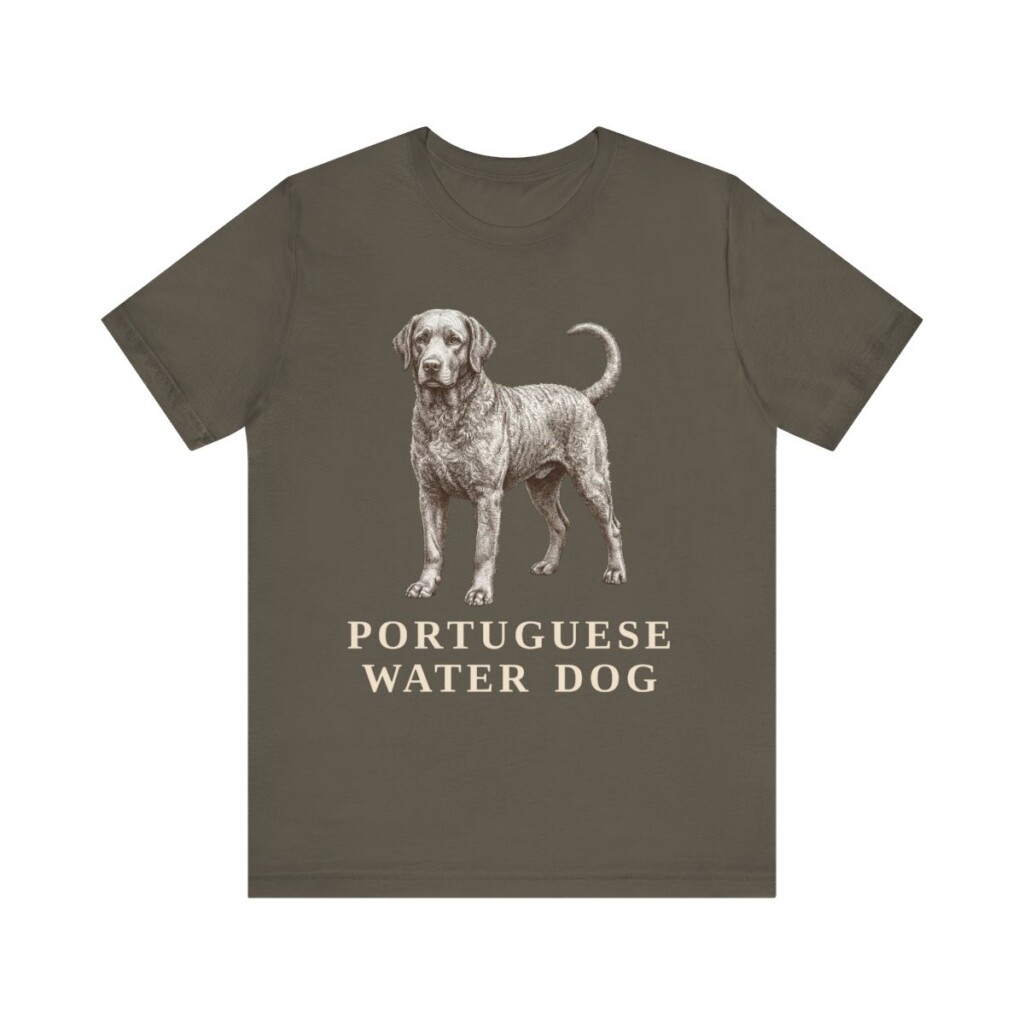 Portuguese Water Dog Lover Shirt, Vintage Dog Sketch Tee, Dog Lover Gift