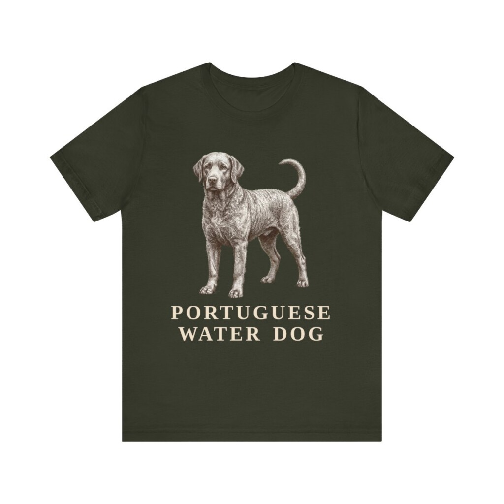 Portuguese Water Dog Lover Shirt, Vintage Dog Sketch Tee, Dog Lover Gift
