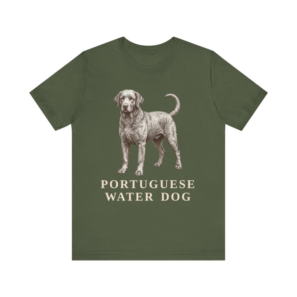 Portuguese Water Dog Lover Shirt, Vintage Dog Sketch Tee, Dog Lover Gift