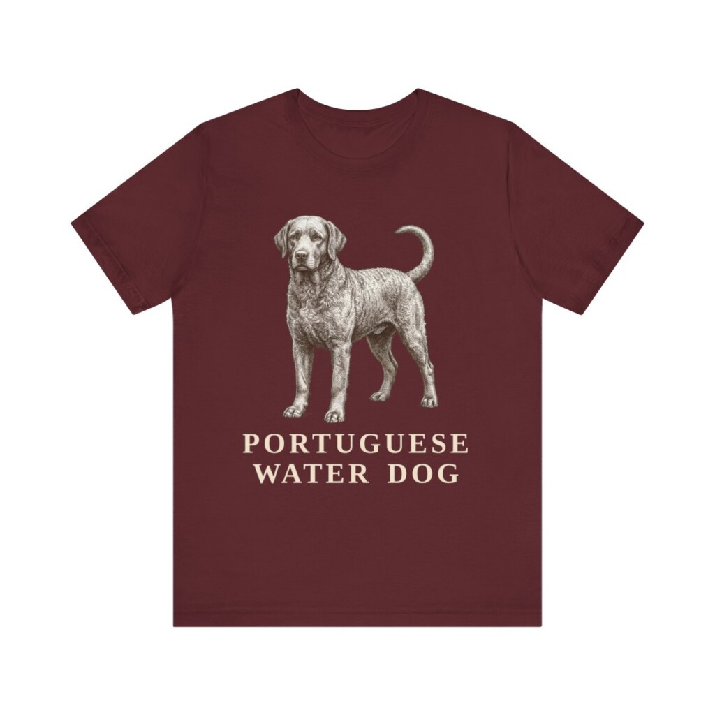 Portuguese Water Dog Lover Shirt, Vintage Dog Sketch Tee, Dog Lover Gift