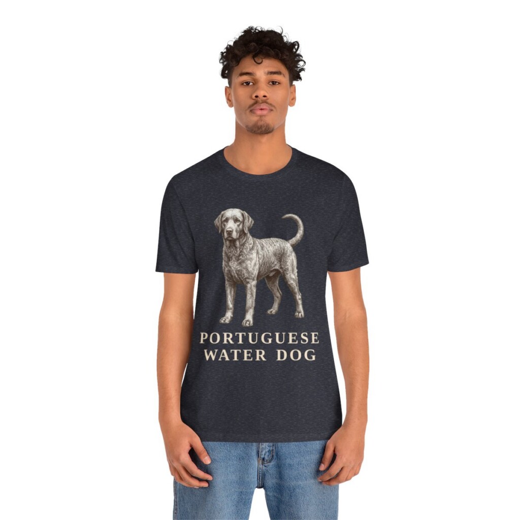 Portuguese Water Dog Lover Shirt, Vintage Dog Sketch Tee, Dog Lover Gift