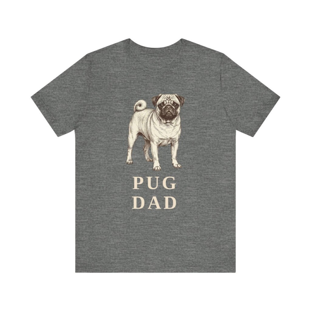Pug Dad Shirt, Vintage Dog Sketch Tee, Dog Dad Gift