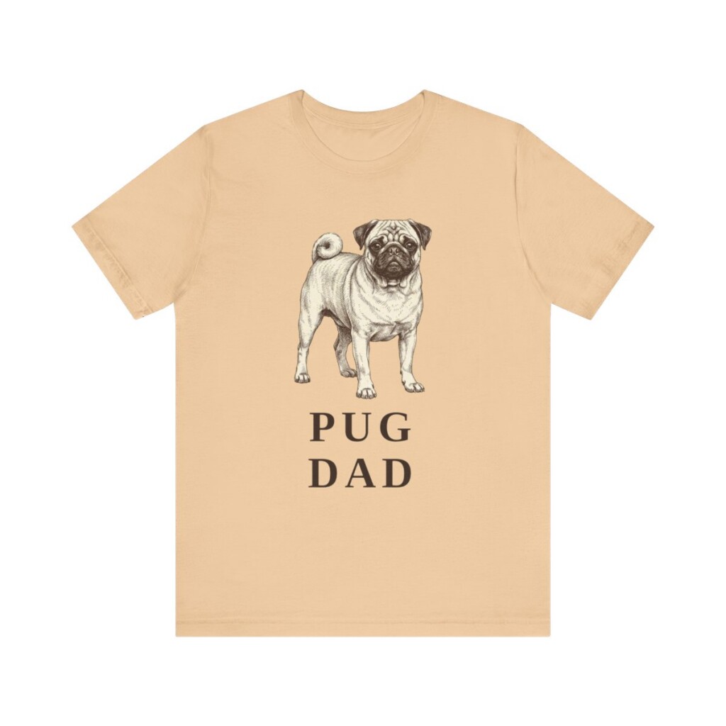 Pug Dad Shirt, Vintage Dog Sketch Tee, Dog Dad Gift