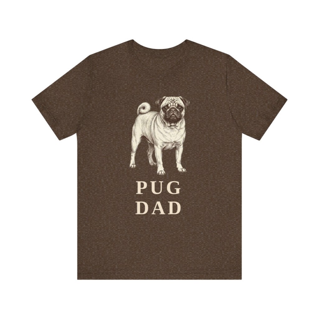 Pug Dad Shirt, Vintage Dog Sketch Tee, Dog Dad Gift