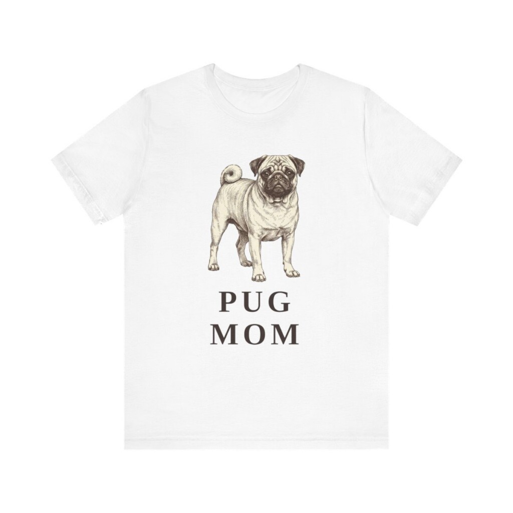 Pug Mom Shirt, Vintage Dog Sketch Tee, Dog Mom Gift
