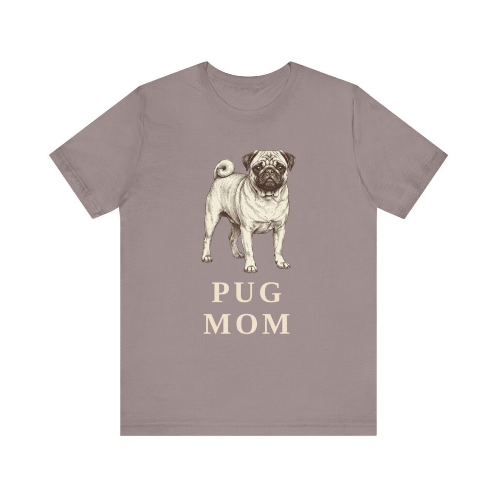 Pug Mom Shirt, Vintage Dog Sketch Tee, Dog Mom Gift