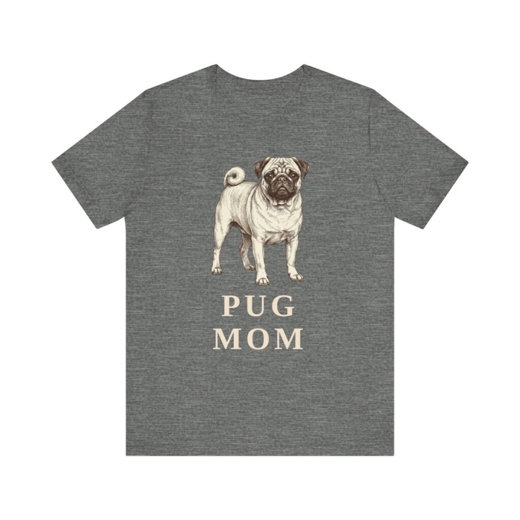 Pug Mom Shirt, Vintage Dog Sketch Tee, Dog Mom Gift