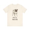 Pug Mom Shirt, Vintage Dog Sketch Tee, Dog Mom Gift