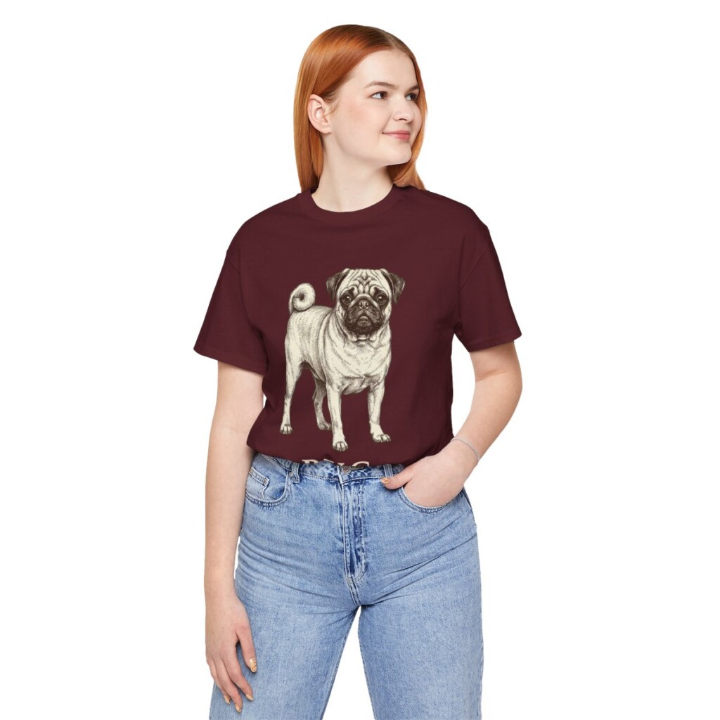 Pug Lover Shirt, Vintage Dog Sketch Tee, Dog Lover Gift Pug Lover Shirt, Vintage Dog Sketch Tee, Dog Lover Gift