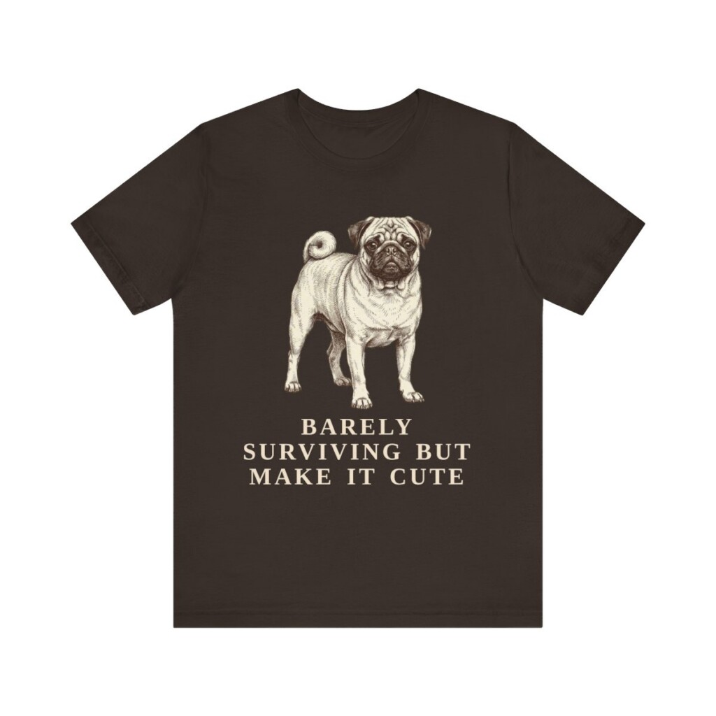 Pug Humor Shirt, Vintage Dog Sketch Tee, Dog Humor Gift