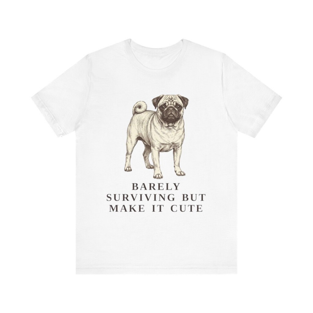 Pug Humor Shirt, Vintage Dog Sketch Tee, Dog Humor Gift
