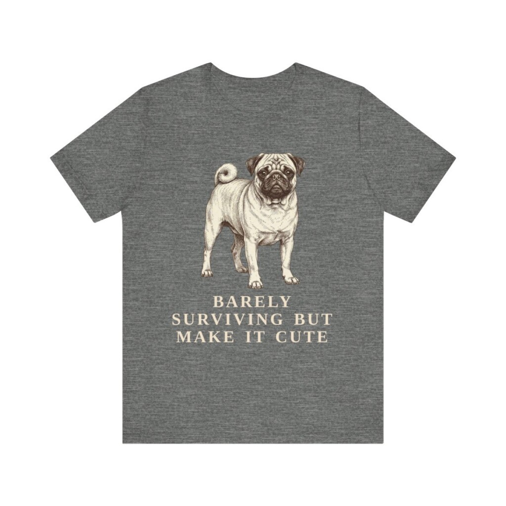 Pug Humor Shirt, Vintage Dog Sketch Tee, Dog Humor Gift
