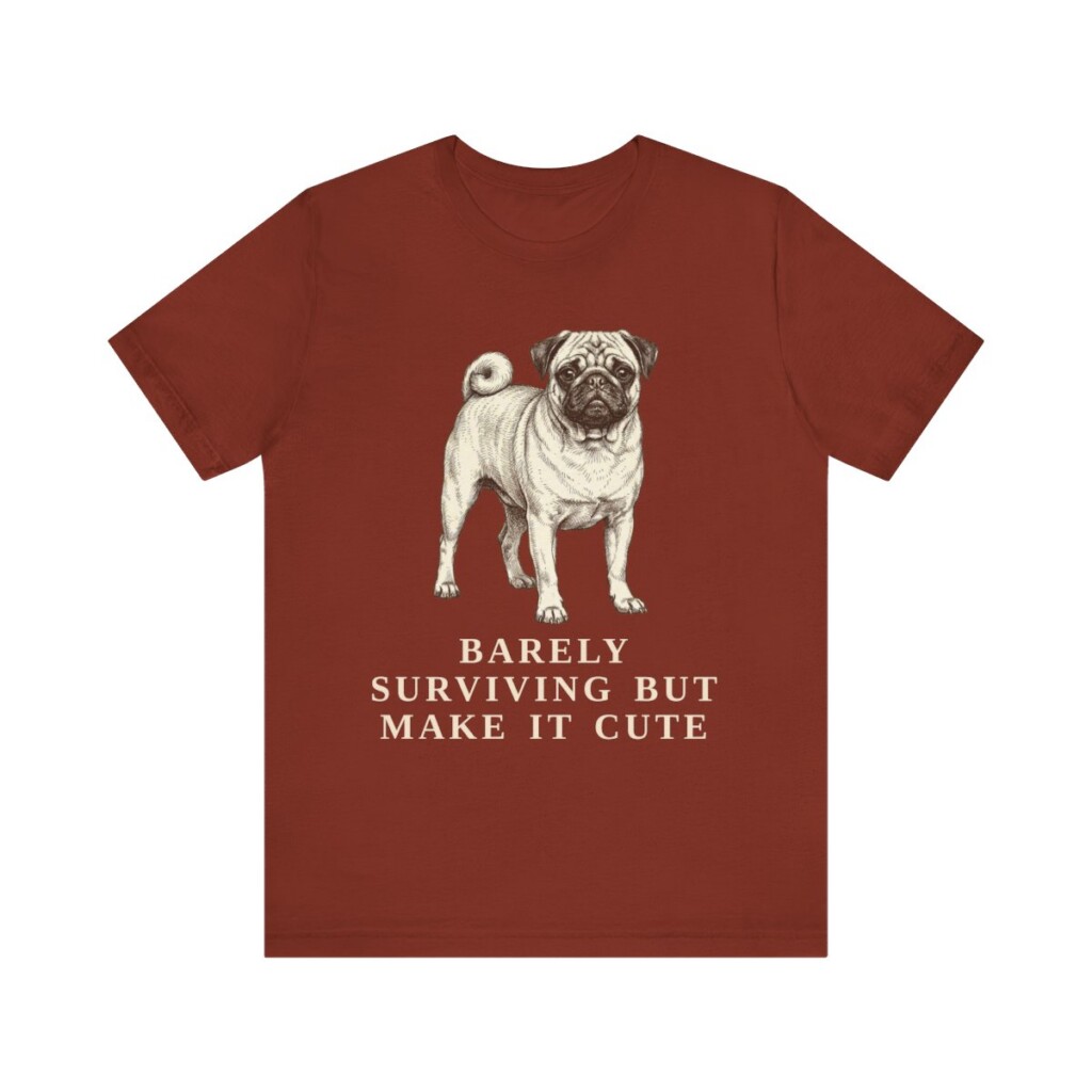 Pug Humor Shirt, Vintage Dog Sketch Tee, Dog Humor Gift