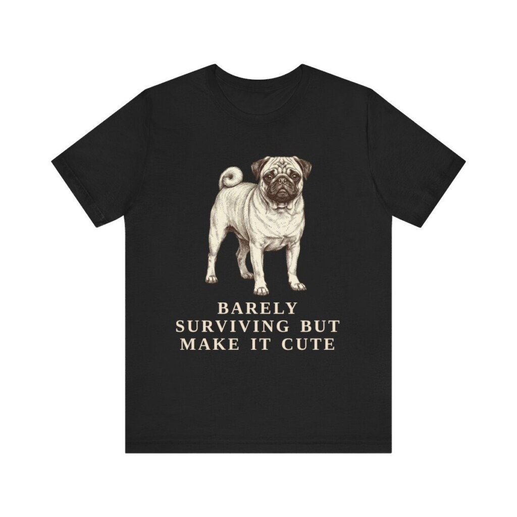 Pug Humor Shirt, Vintage Dog Sketch Tee, Dog Humor Gift