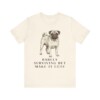Pug Humor Shirt, Vintage Dog Sketch Tee, Dog Humor Gift