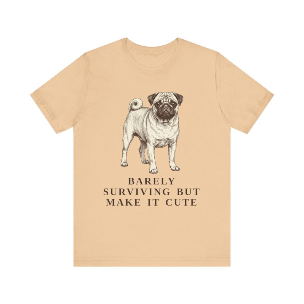 Pug Humor Shirt, Vintage Dog Sketch Tee, Dog Humor Gift