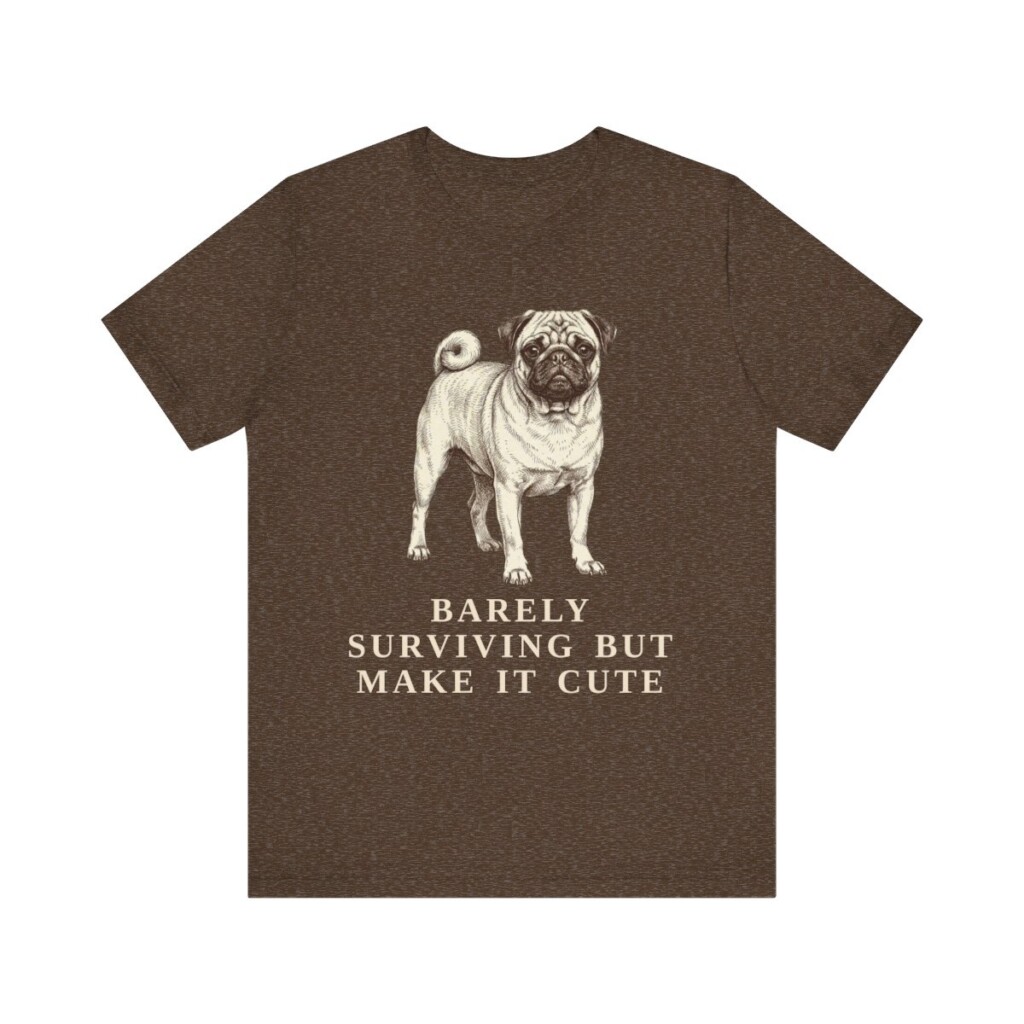 Pug Humor Shirt, Vintage Dog Sketch Tee, Dog Humor Gift