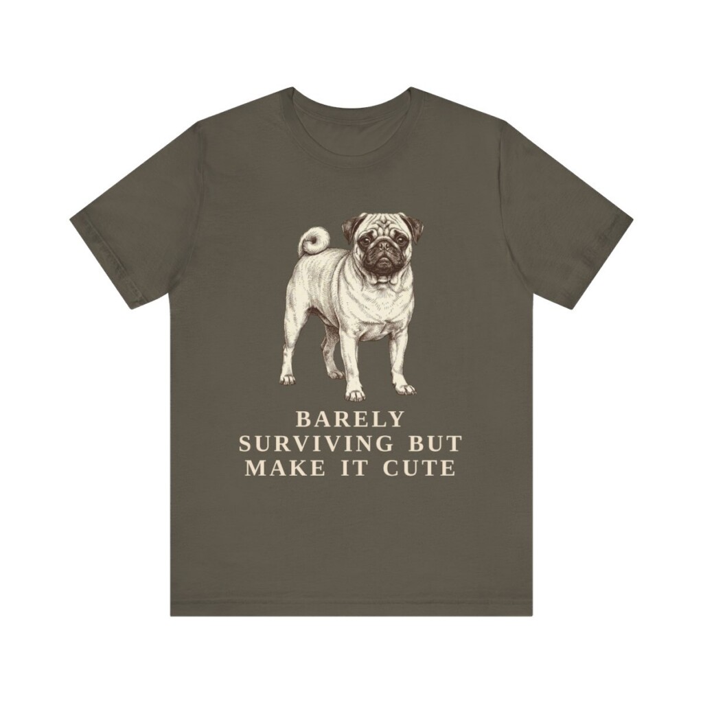 Pug Humor Shirt, Vintage Dog Sketch Tee, Dog Humor Gift