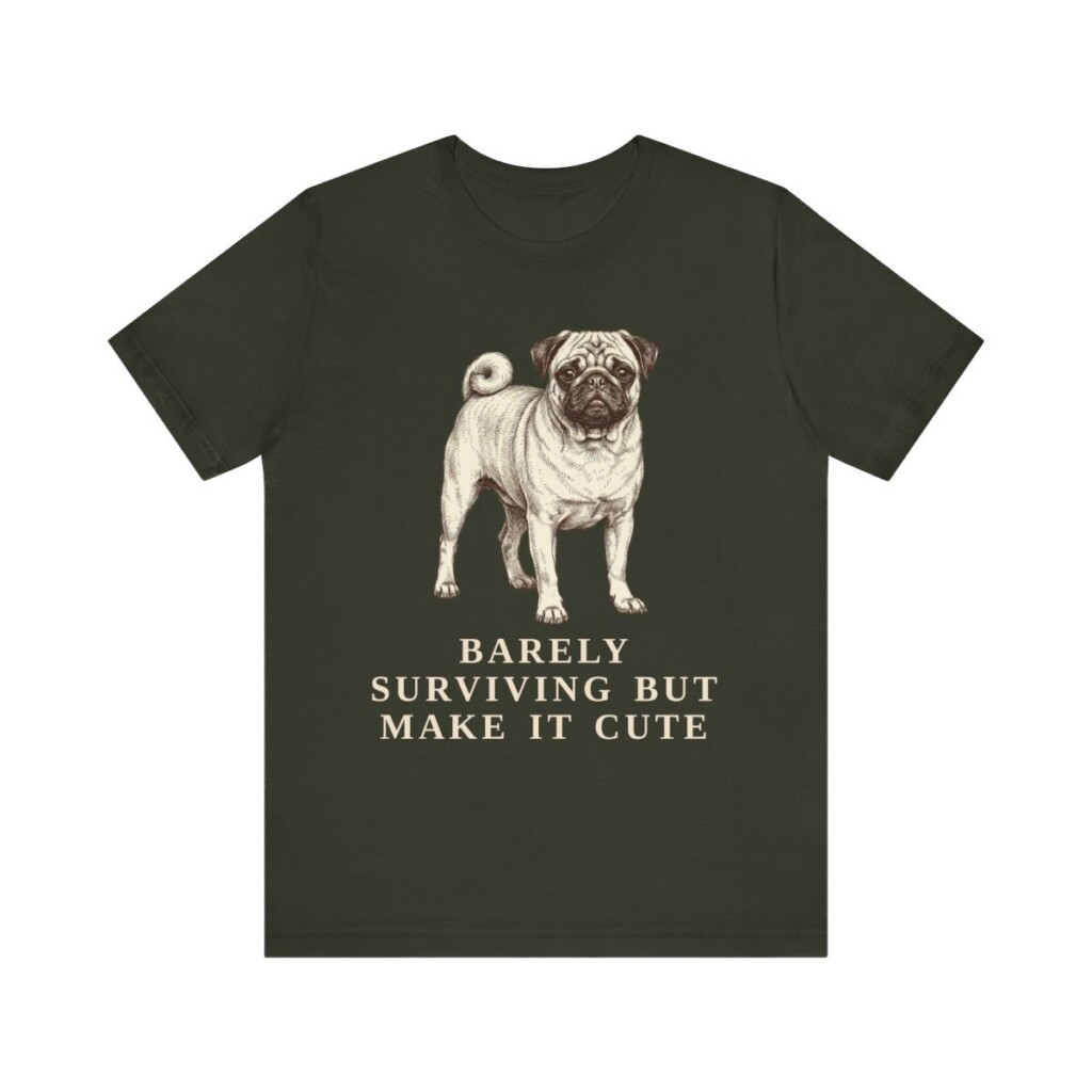 Pug Humor Shirt, Vintage Dog Sketch Tee, Dog Humor Gift