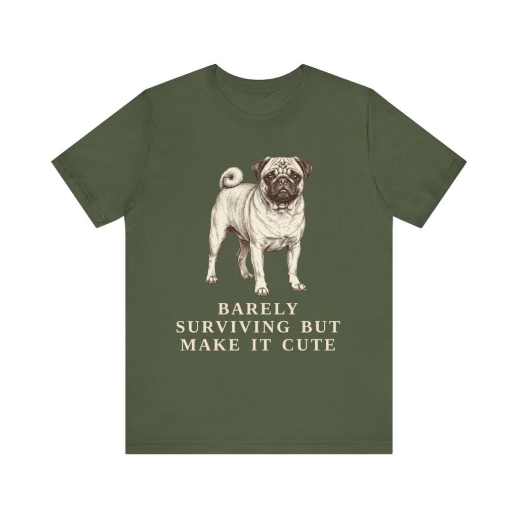 Pug Humor Shirt, Vintage Dog Sketch Tee, Dog Humor Gift
