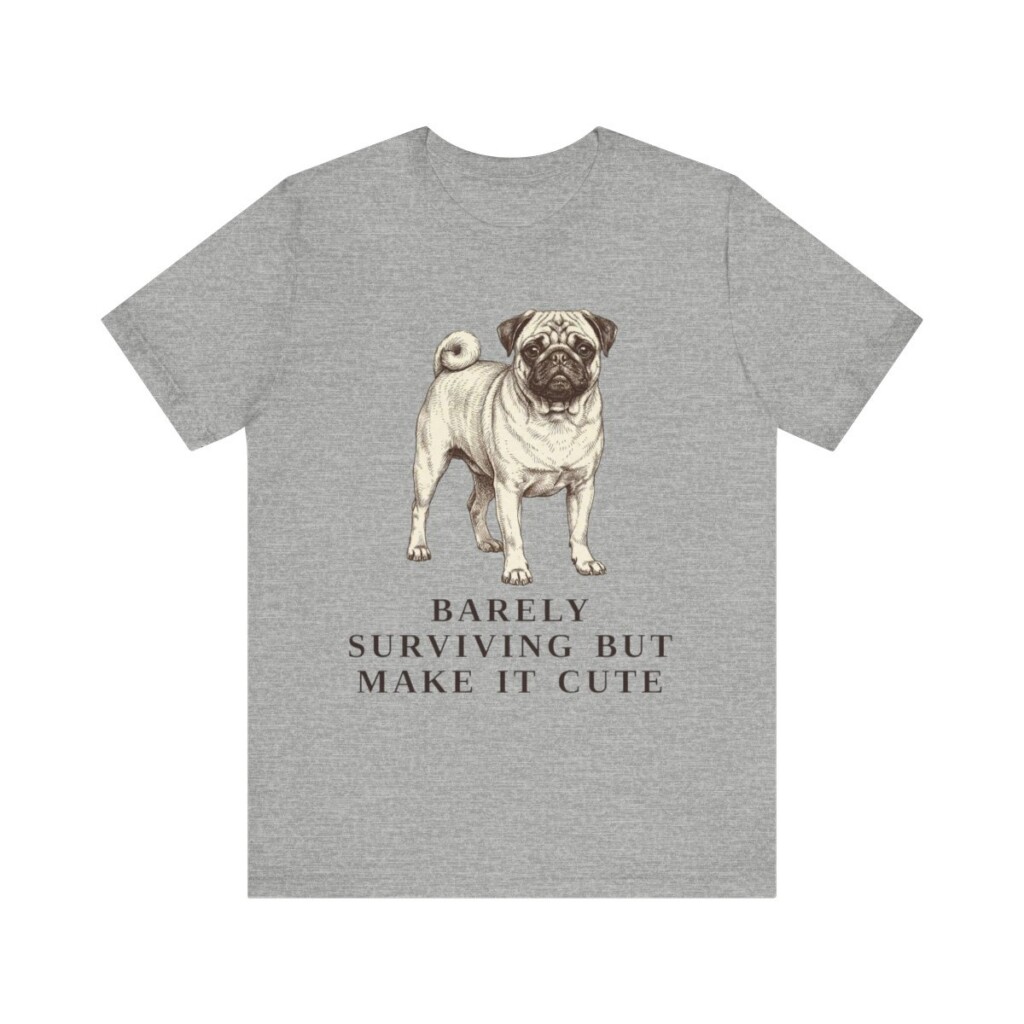 Pug Humor Shirt, Vintage Dog Sketch Tee, Dog Humor Gift