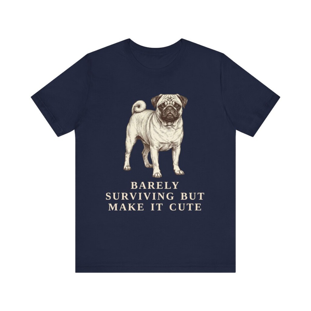 Pug Humor Shirt, Vintage Dog Sketch Tee, Dog Humor Gift
