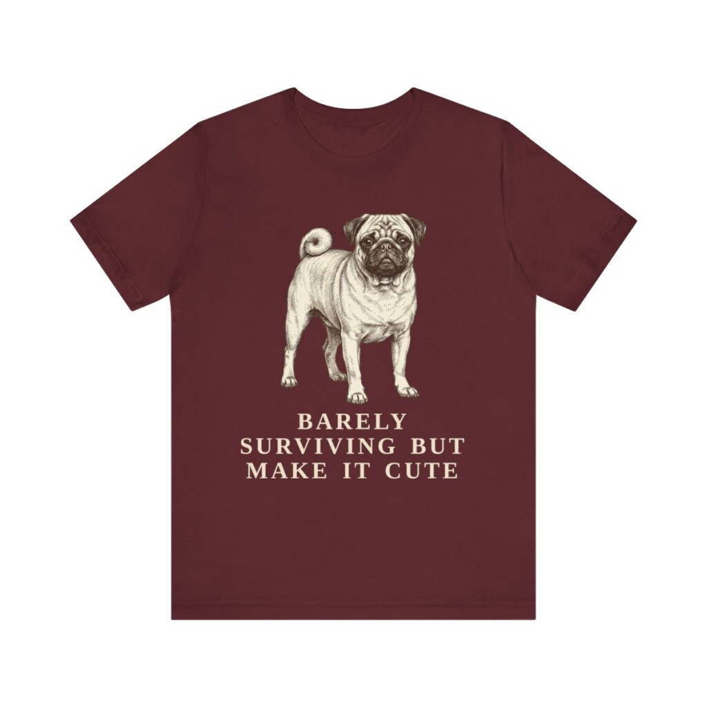 Pug Humor Shirt, Vintage Dog Sketch Tee, Dog Humor Gift