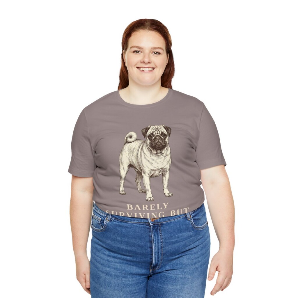 Pug Humor Shirt, Vintage Dog Sketch Tee, Dog Humor Gift