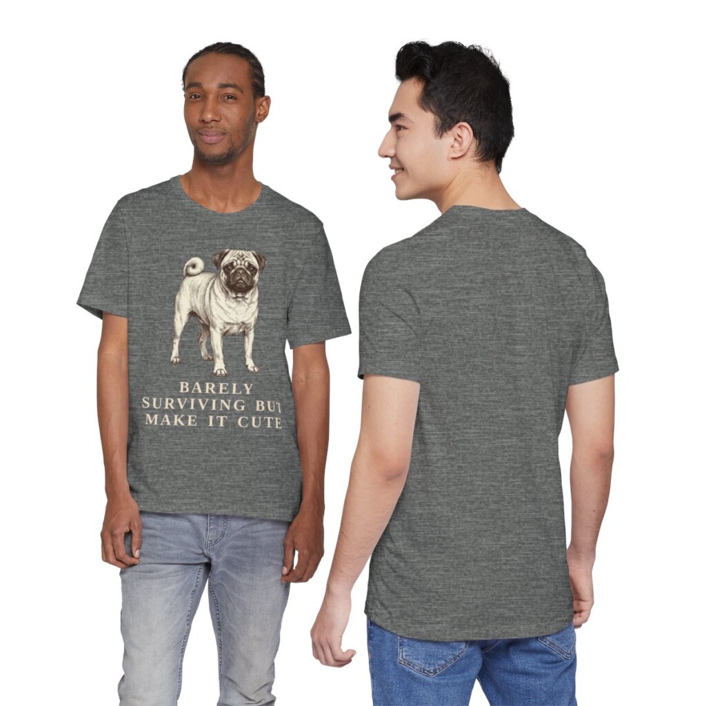 Pug Humor Shirt, Vintage Dog Sketch Tee, Dog Humor Gift