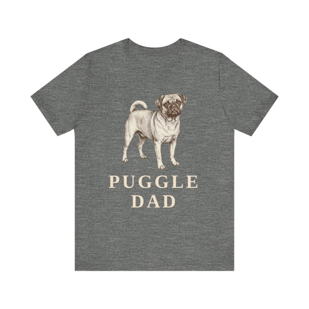 Puggle Dad Shirt, Vintage Dog Sketch Tee, Dog Dad Gift