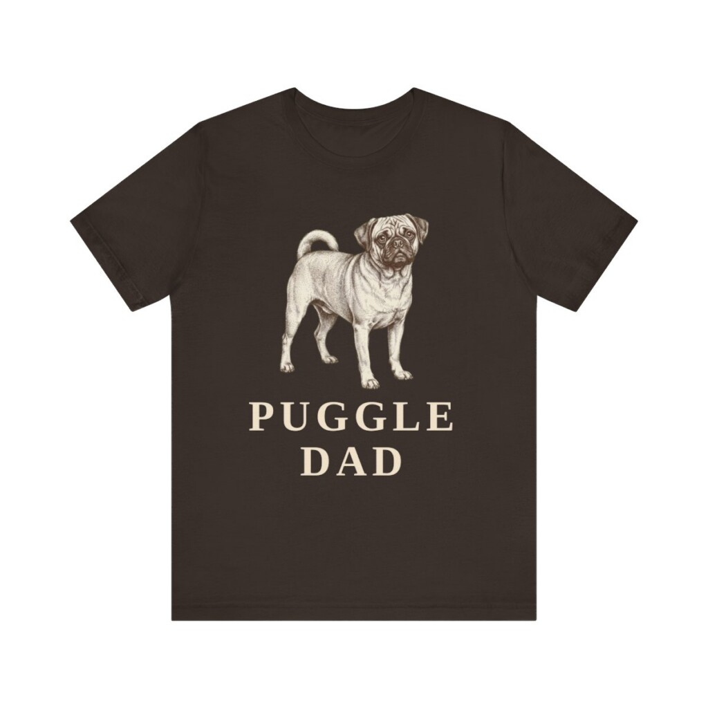 Puggle Dad Shirt, Vintage Dog Sketch Tee, Dog Dad Gift