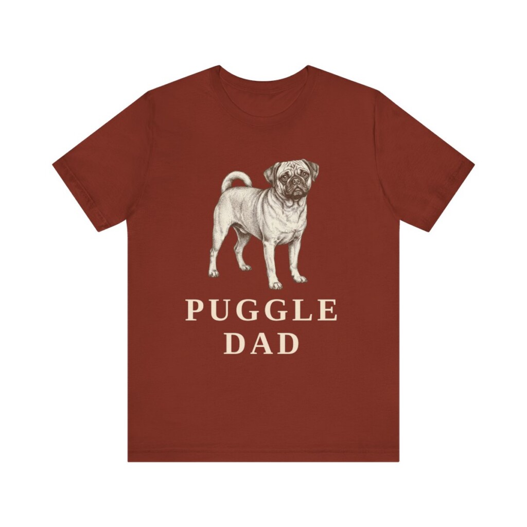 Puggle Dad Shirt, Vintage Dog Sketch Tee, Dog Dad Gift