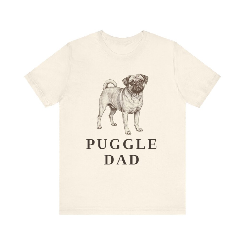 Puggle Dad Shirt, Vintage Dog Sketch Tee, Dog Dad Gift