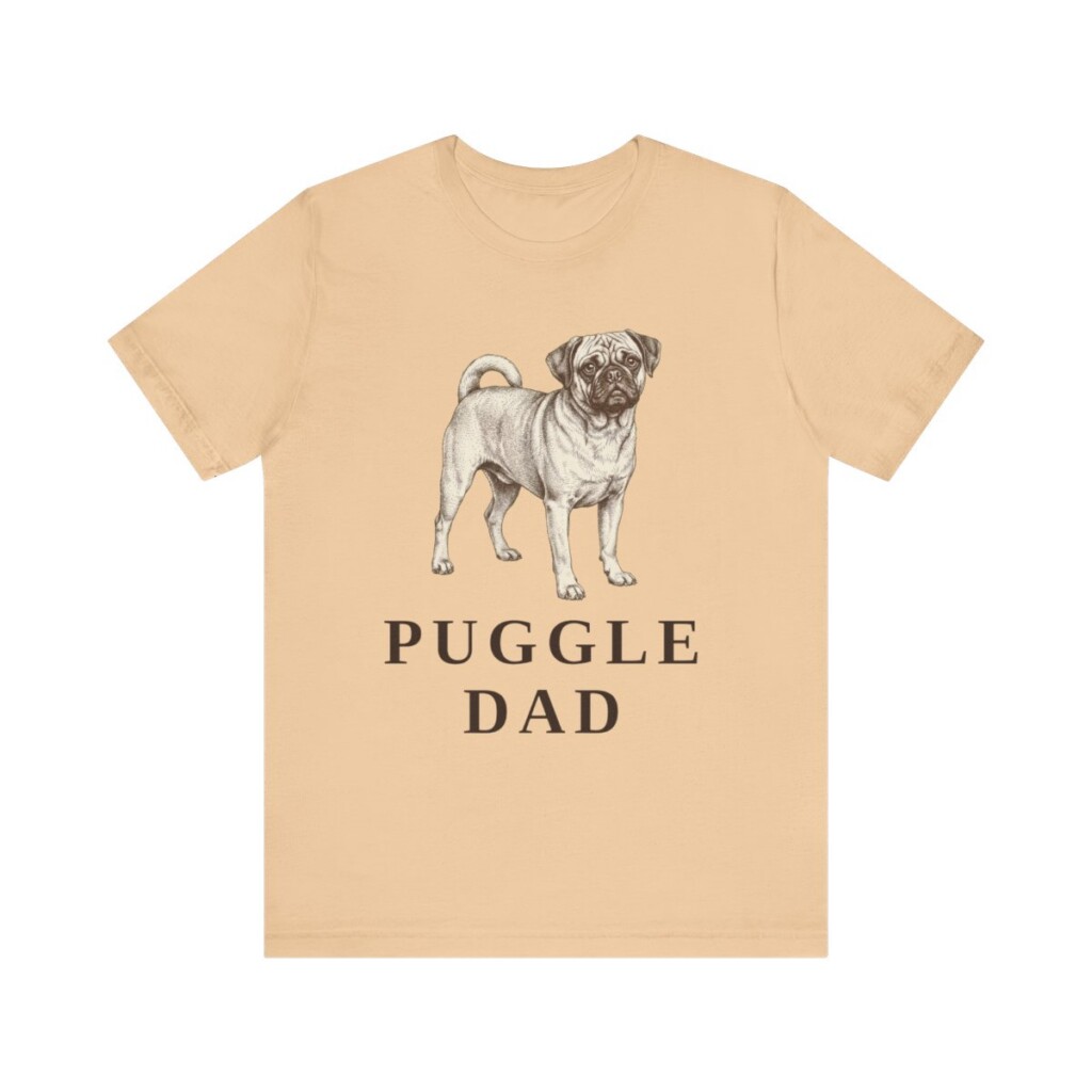 Puggle Dad Shirt, Vintage Dog Sketch Tee, Dog Dad Gift