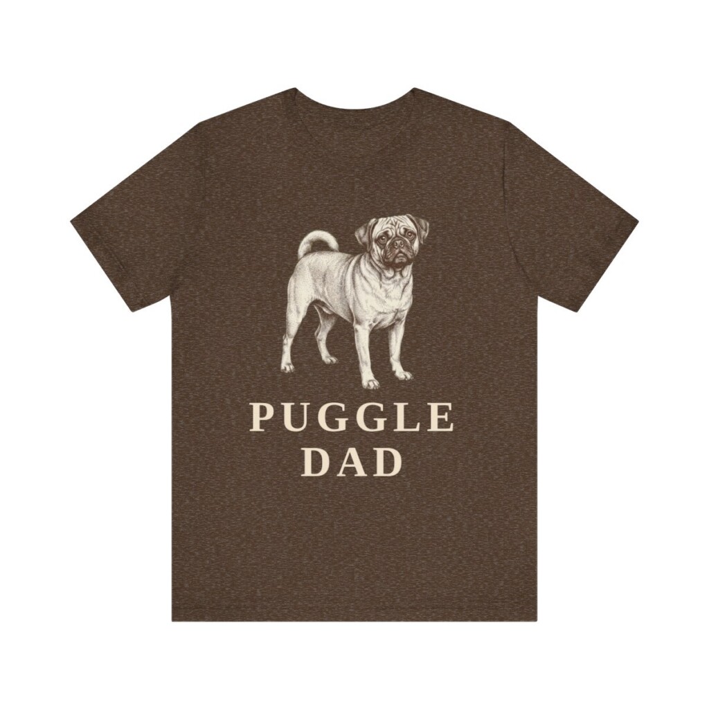 Puggle Dad Shirt, Vintage Dog Sketch Tee, Dog Dad Gift