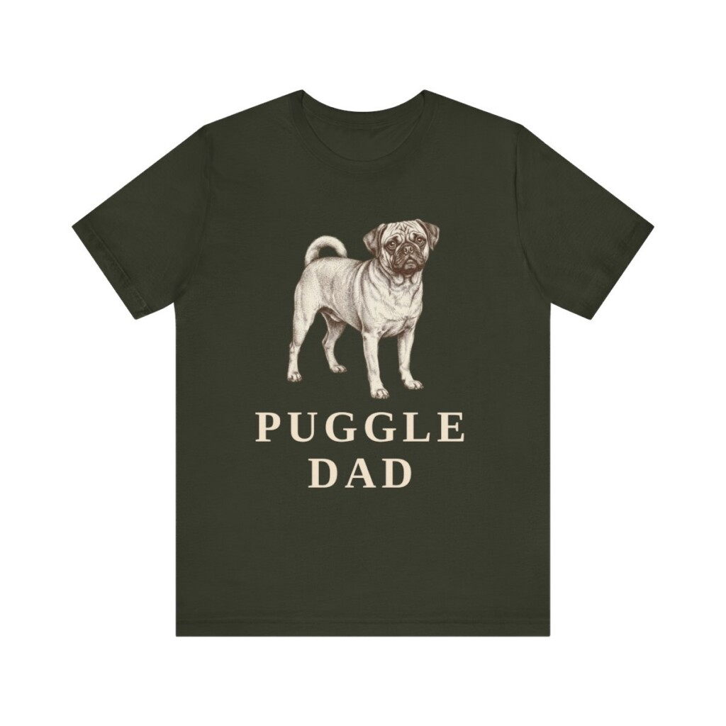 Puggle Dad Shirt, Vintage Dog Sketch Tee, Dog Dad Gift